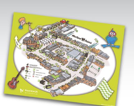 Naaldwijk winkelrijk, illustratie voor een plattegrond